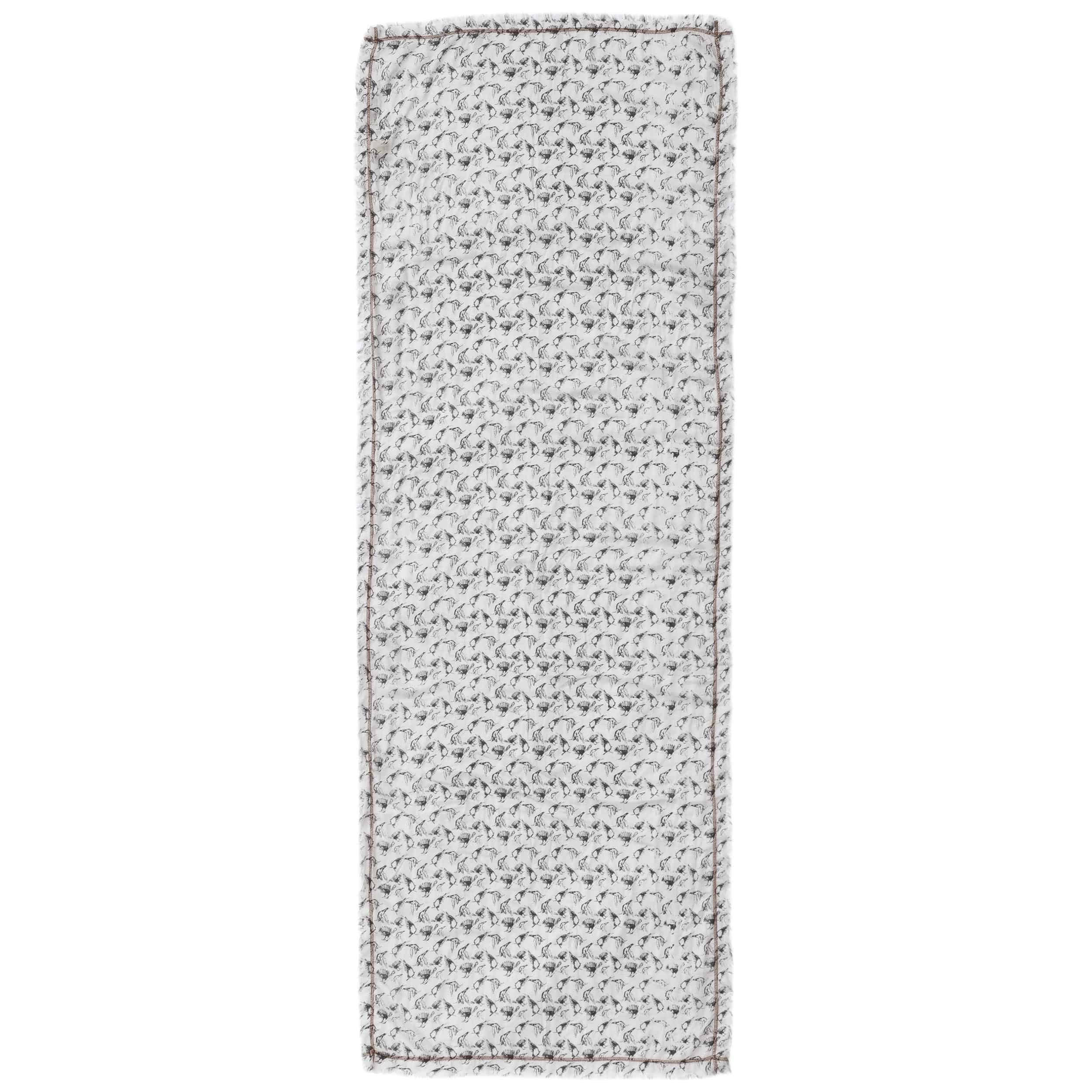 Rotfuchs Sciarpa di cotone sciarpa da donna sciarpa estiva sciarpa da uomo strisce di colore grigio chiaro 220 x 48 cm Made in Germany