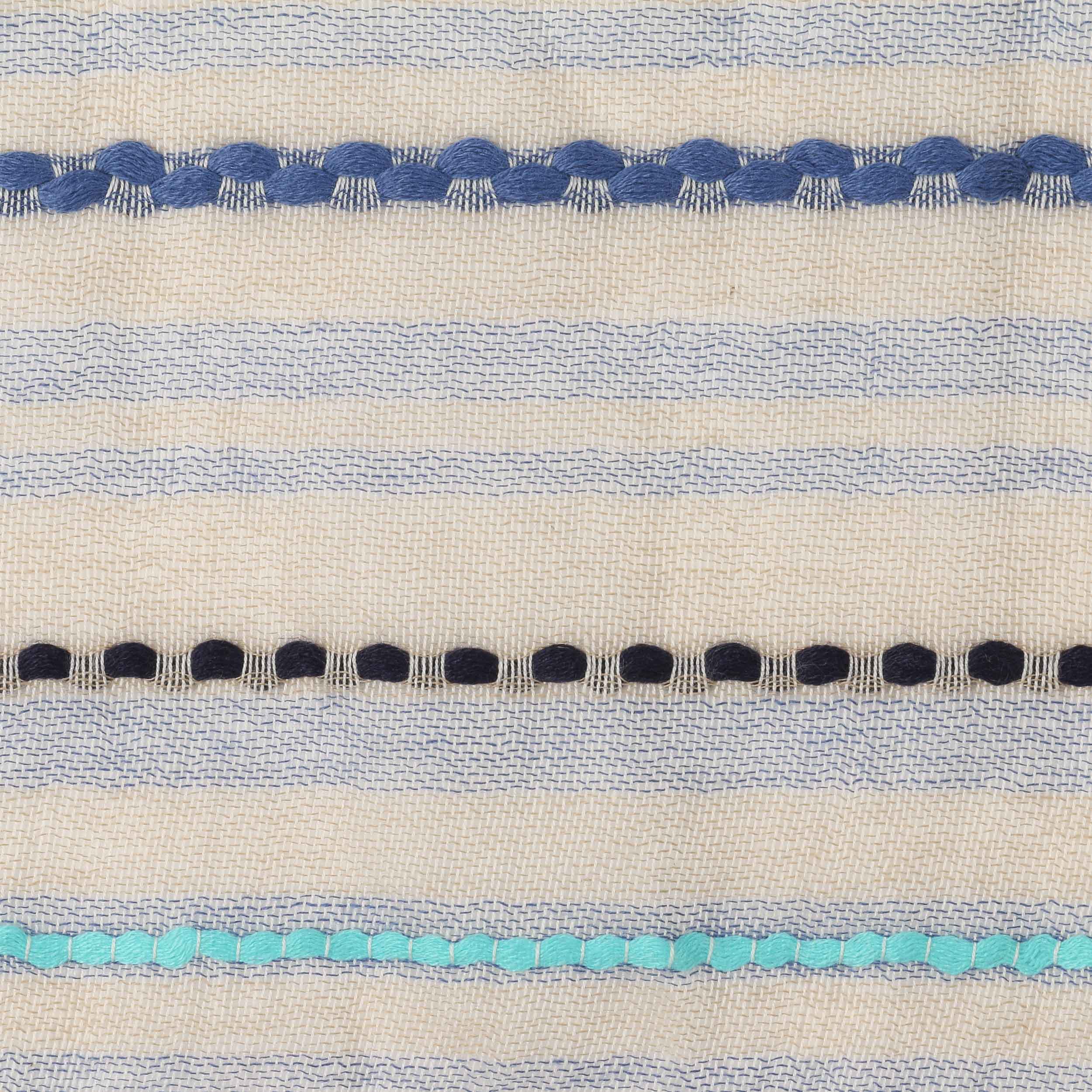 Sciarpa rigata color sabbia in puro cotone - Colombo Milano 1911