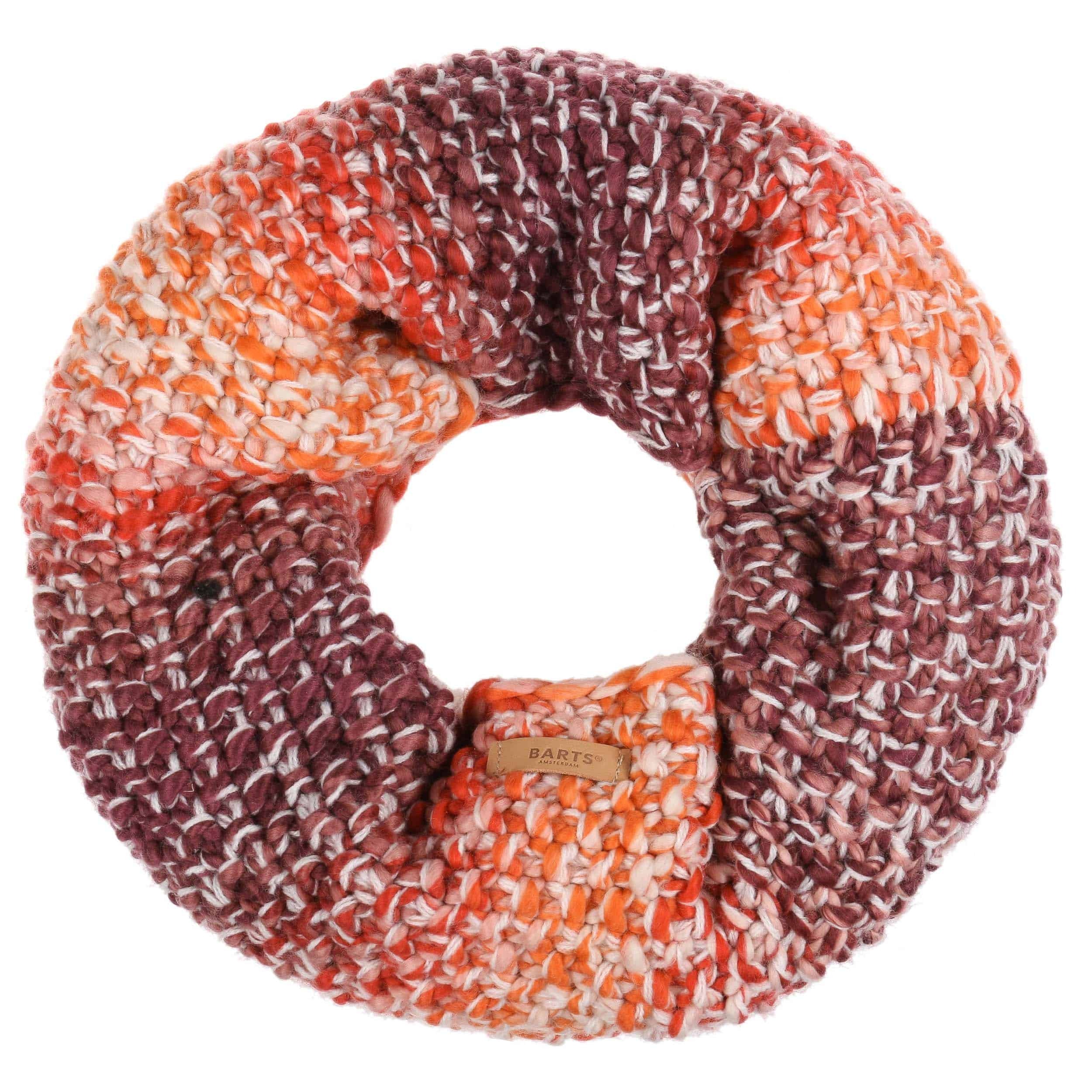 Foulard Soffice Con Bella Fantasia - Nero / Crema / Rosso Scuro - Foto 4