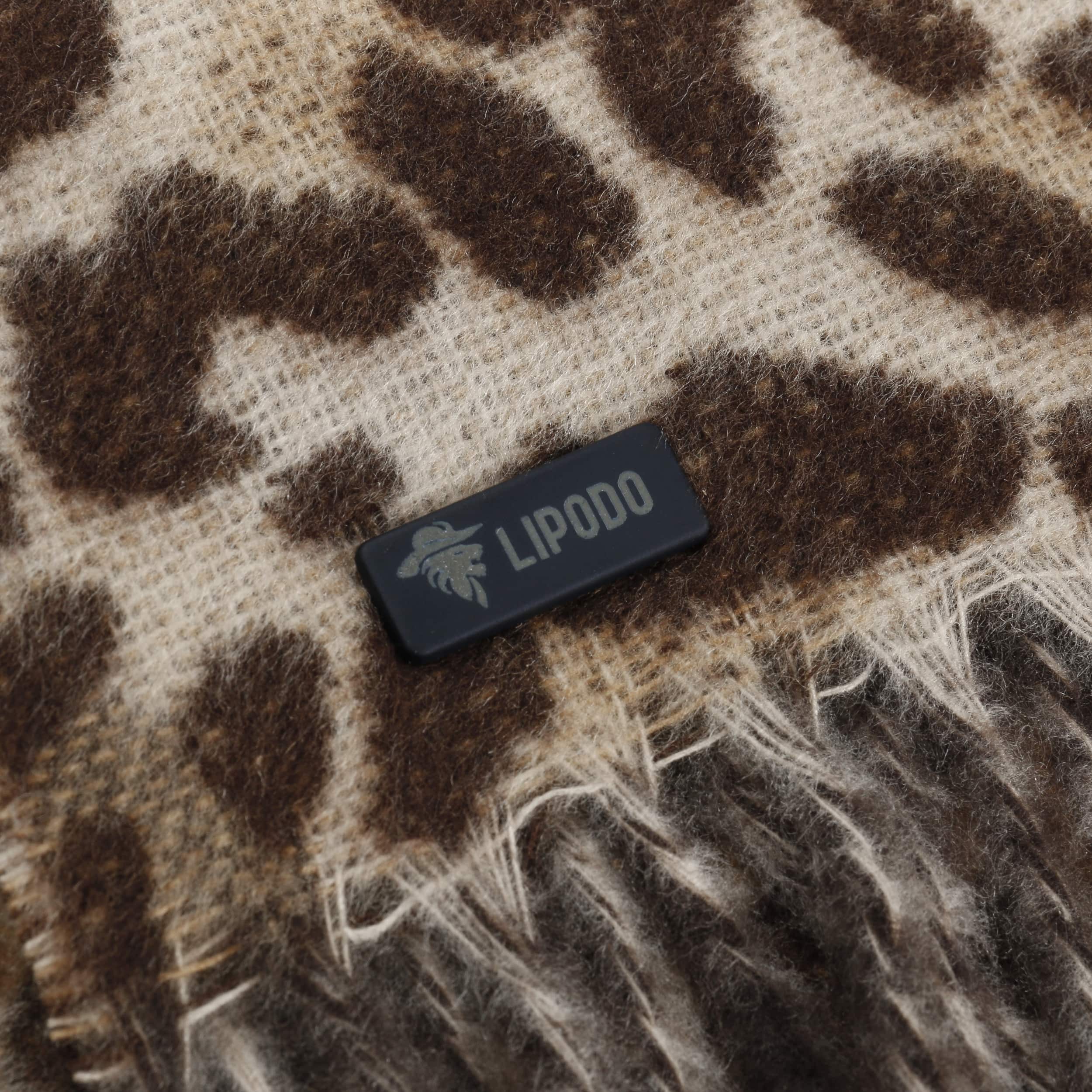 Leo Leopard Loop Sciarpa In Misto Seta Con Stampa Animale, Panno - Foto 2