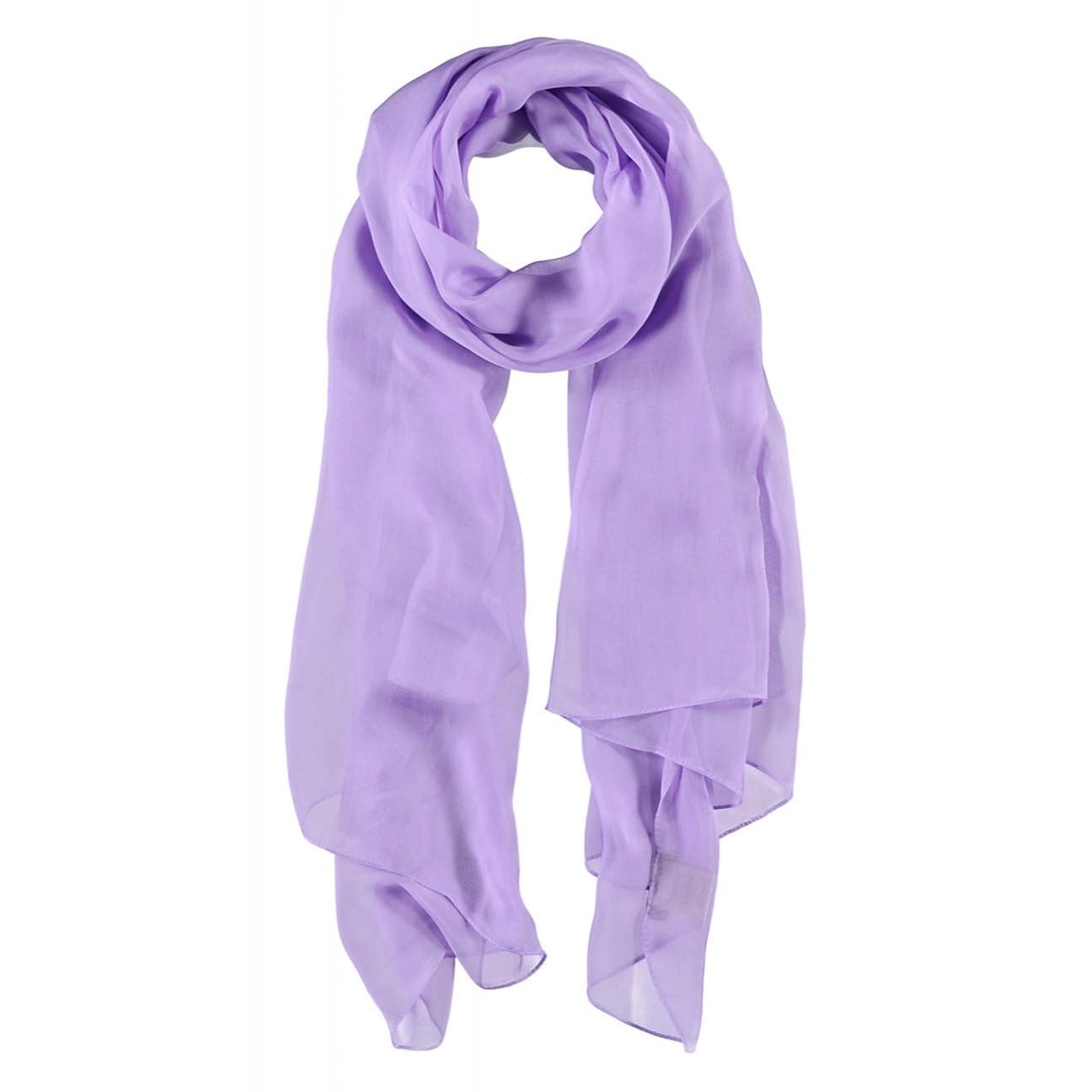 TigerTie Chiffon sciarpa - porpora lila salmone oro striato