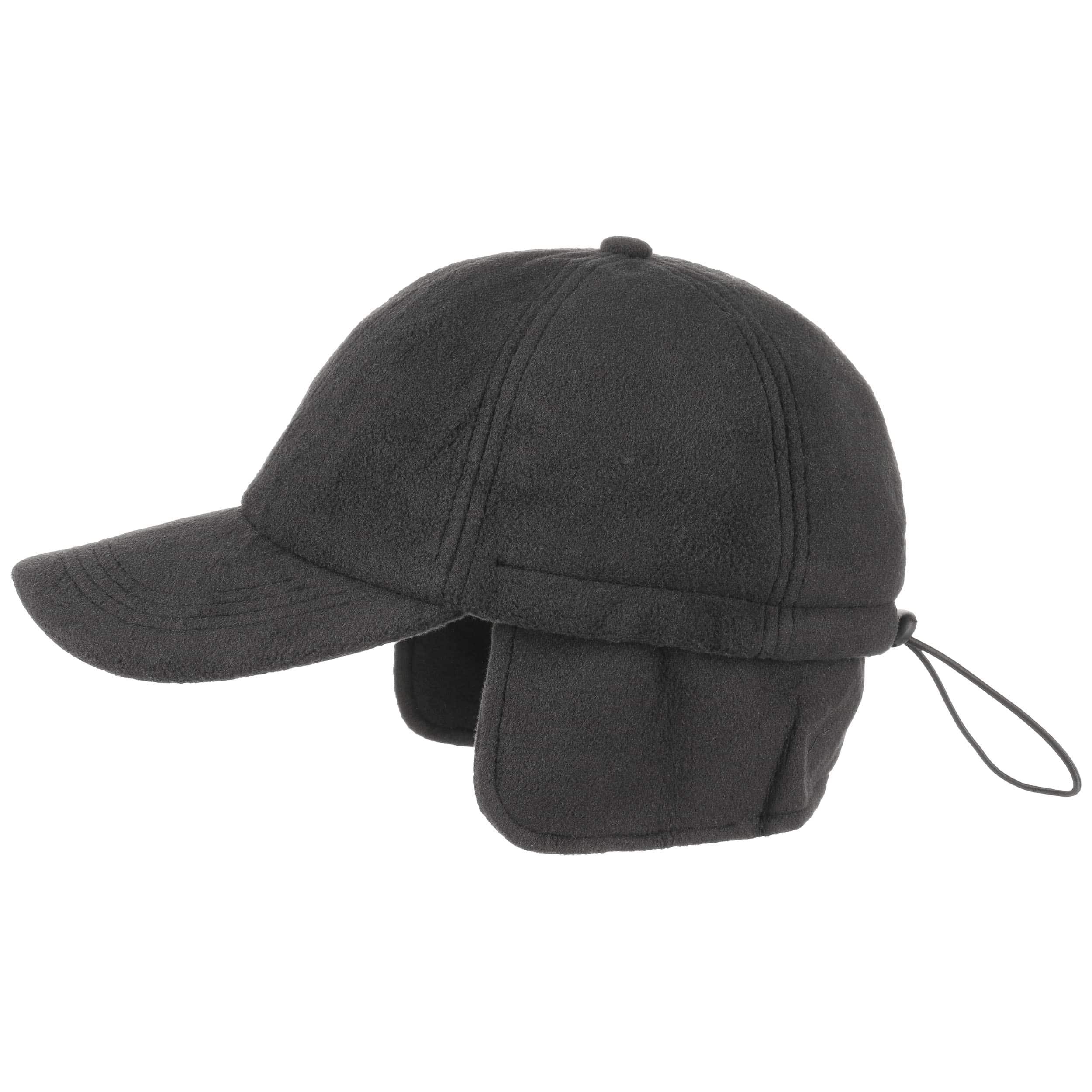 Cappellino In Lana Con Paraorecchie Guru-Shop – Modello Norvegese Nero/rosso, Lavorato A Mano, Taglia Unica 56-60 Cm