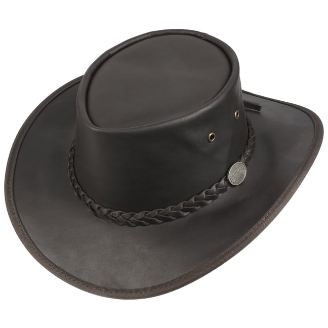 Cappello Cowboy In Ecopelle A Tesa Larga, Stile Western Outback, Con Cordoncino Mentoniera, Unisex
