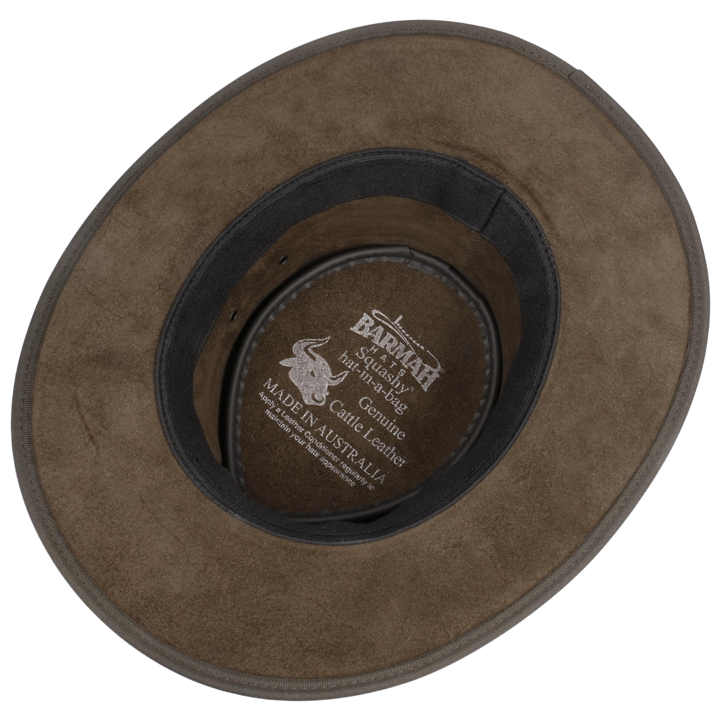 Barmah Squashy Kanguru 1018 – Cappello In Pelle Di Canguro Pieghevole, Marrone