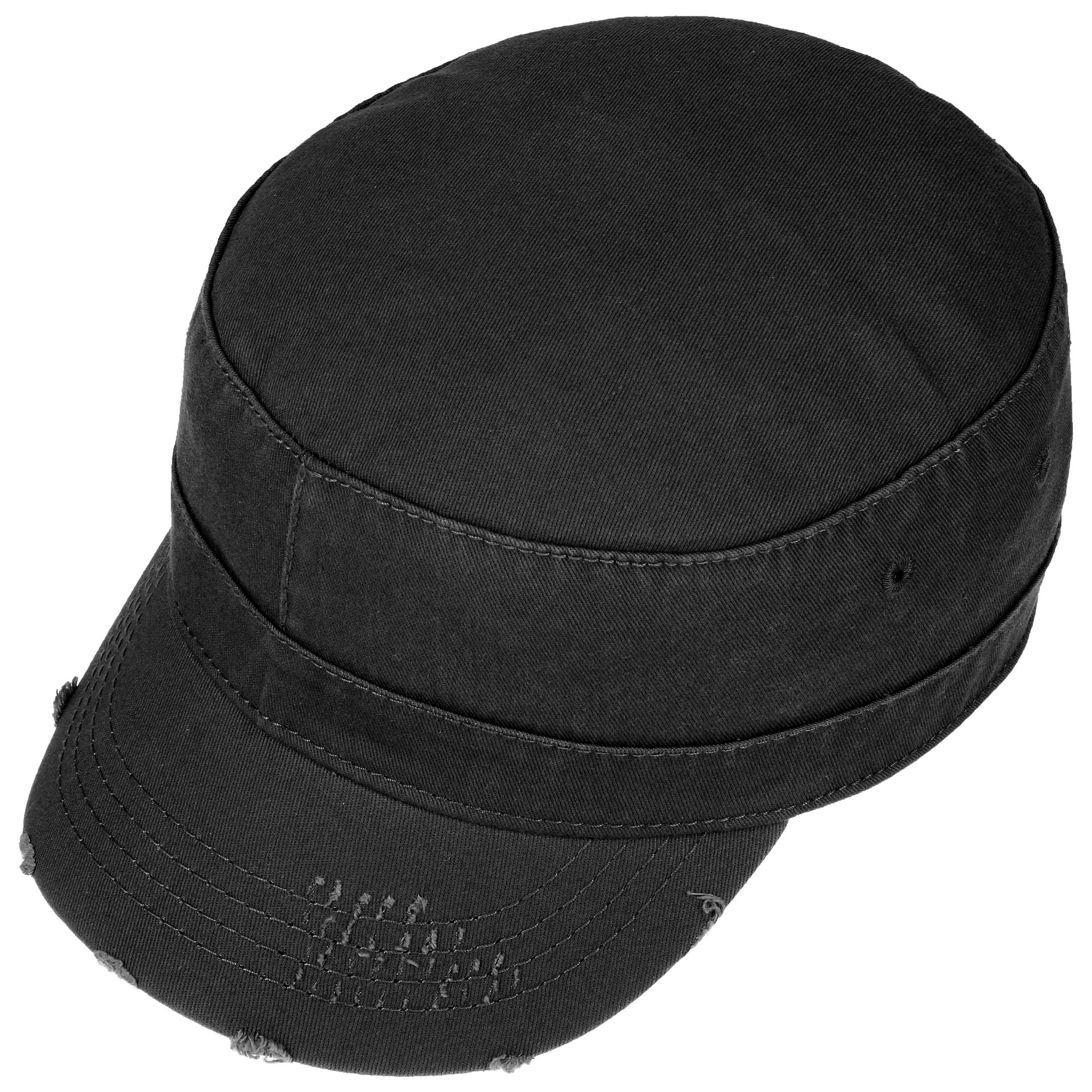 Cool4 Vintage Beanie Look Destroyed Usé Look Blanc Noir Guilloche Motif