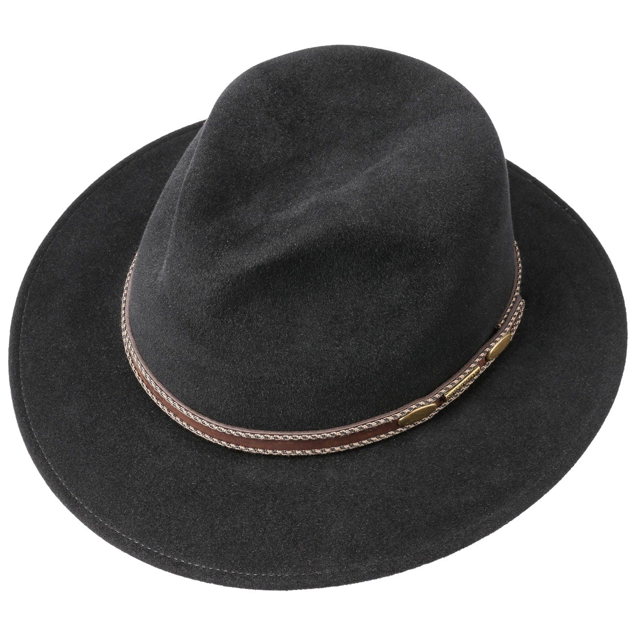 Cappello Da Sceriffo In Feltro Nero Per Adulti - P' Tit Clown, Accessorio Costume Western