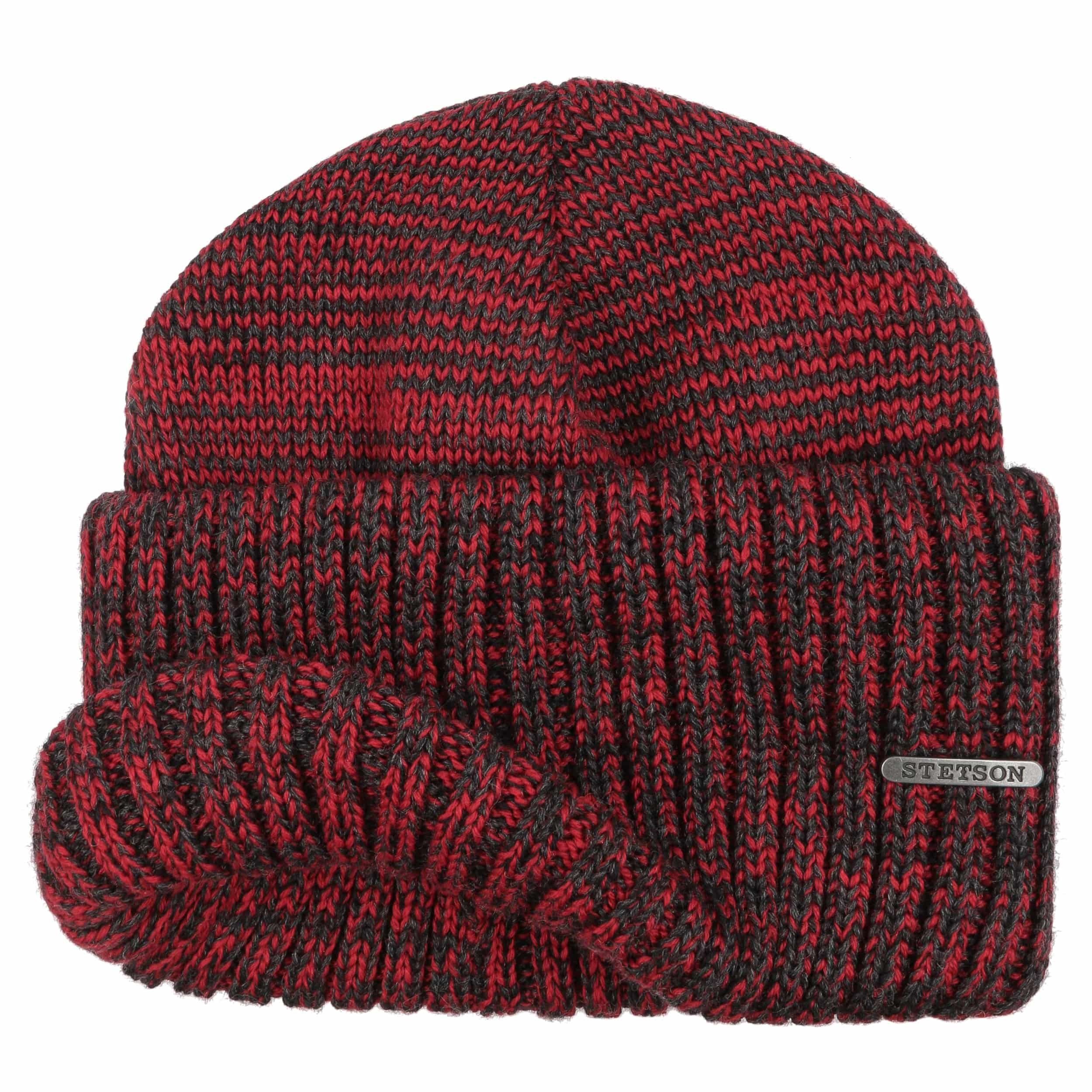 Berretto Invernale Stetson Wisconsin In Lana Merino - Unisex, Made In Italy - Colore Blu Melange, Taglia Unica (54-60 Cm) - 3