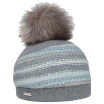 Berretto in Lana Follata Faux Fur Pom by Seeberger - &euro; 119,00