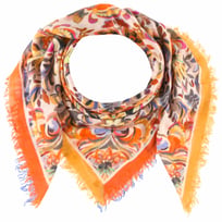 Sciarpa in Lana Miresta Flower by Fraas - &euro; 89,95