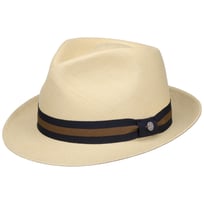 Cappellishop Málaga Cappello Trilby In Paglia Di Carta, Nero, Misura 53 Cm, Made In Italy, Ideale Per L'estate