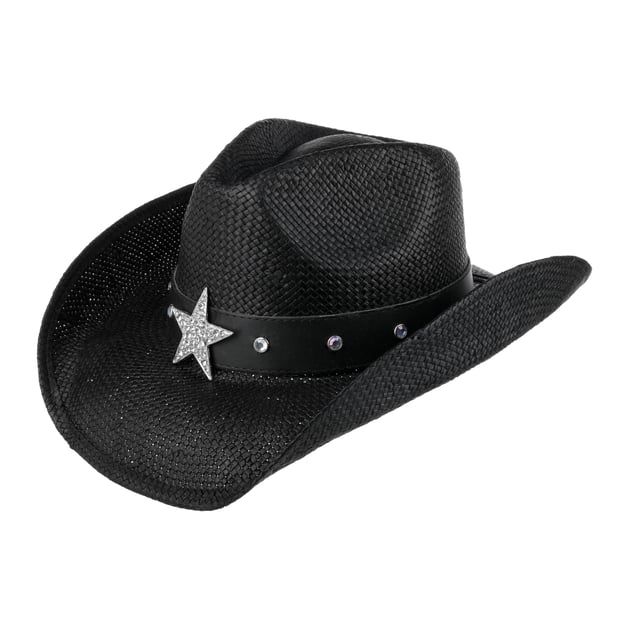 Cappello Da Cowgirl Con Strass Per Donna – Tesa Larga, Western Glitterato, Perfetto Per Concerti E Feste