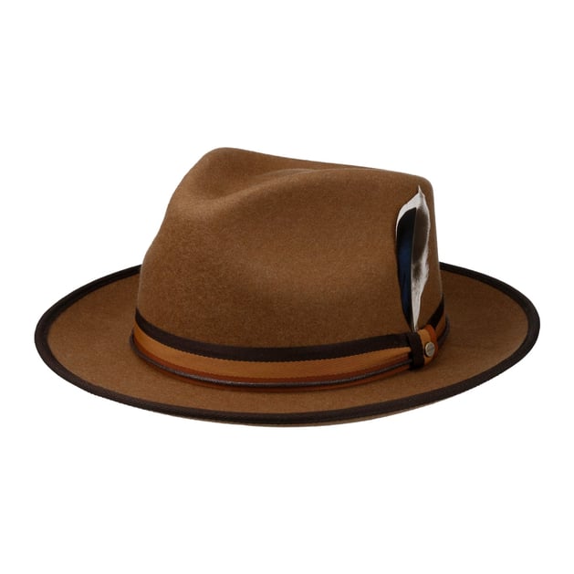 Cappello Fedora In Lana Stile Vintage Uomo Nero Marrone Grigio - Foto 10